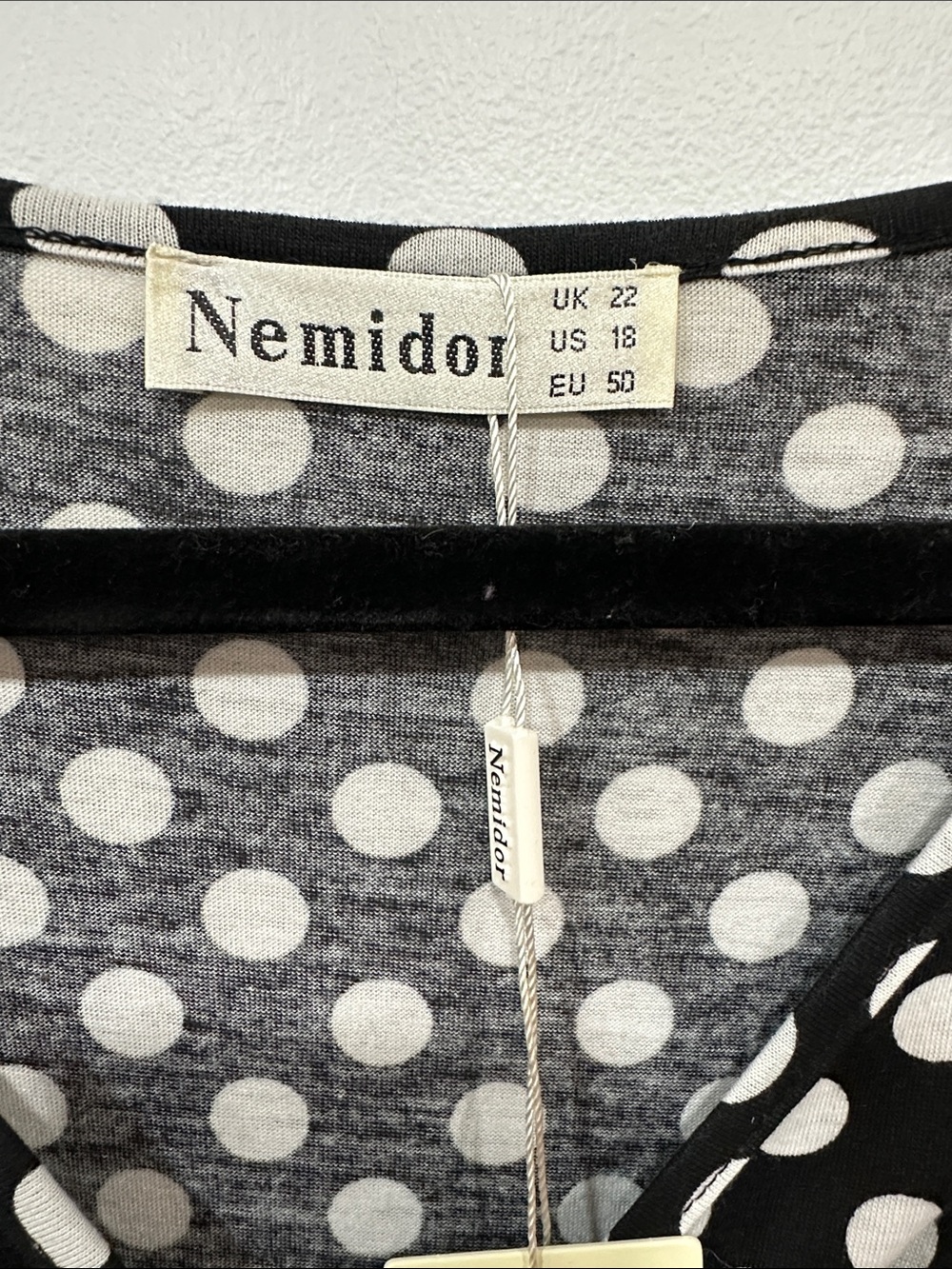 Nemidor Black & White Polka Dot Midi Dress - Picture 2 of 4